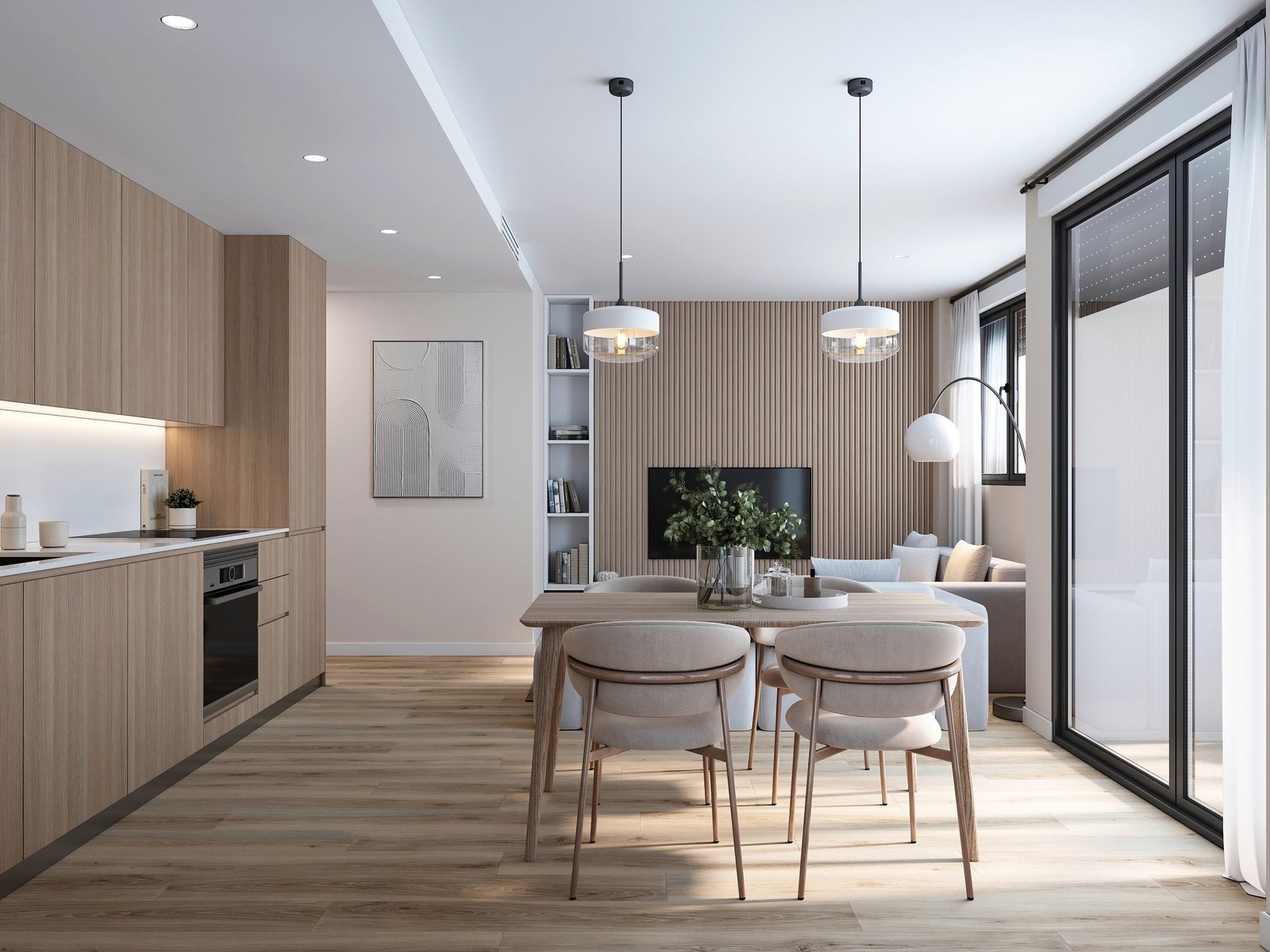 Fotointegración 3D de la fachada de un edificio residencial sobre fotografía real (3)