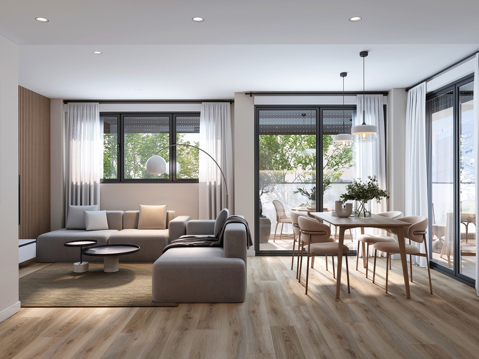 Fotointegración 3D de la fachada de un edificio residencial sobre fotografía real (4)