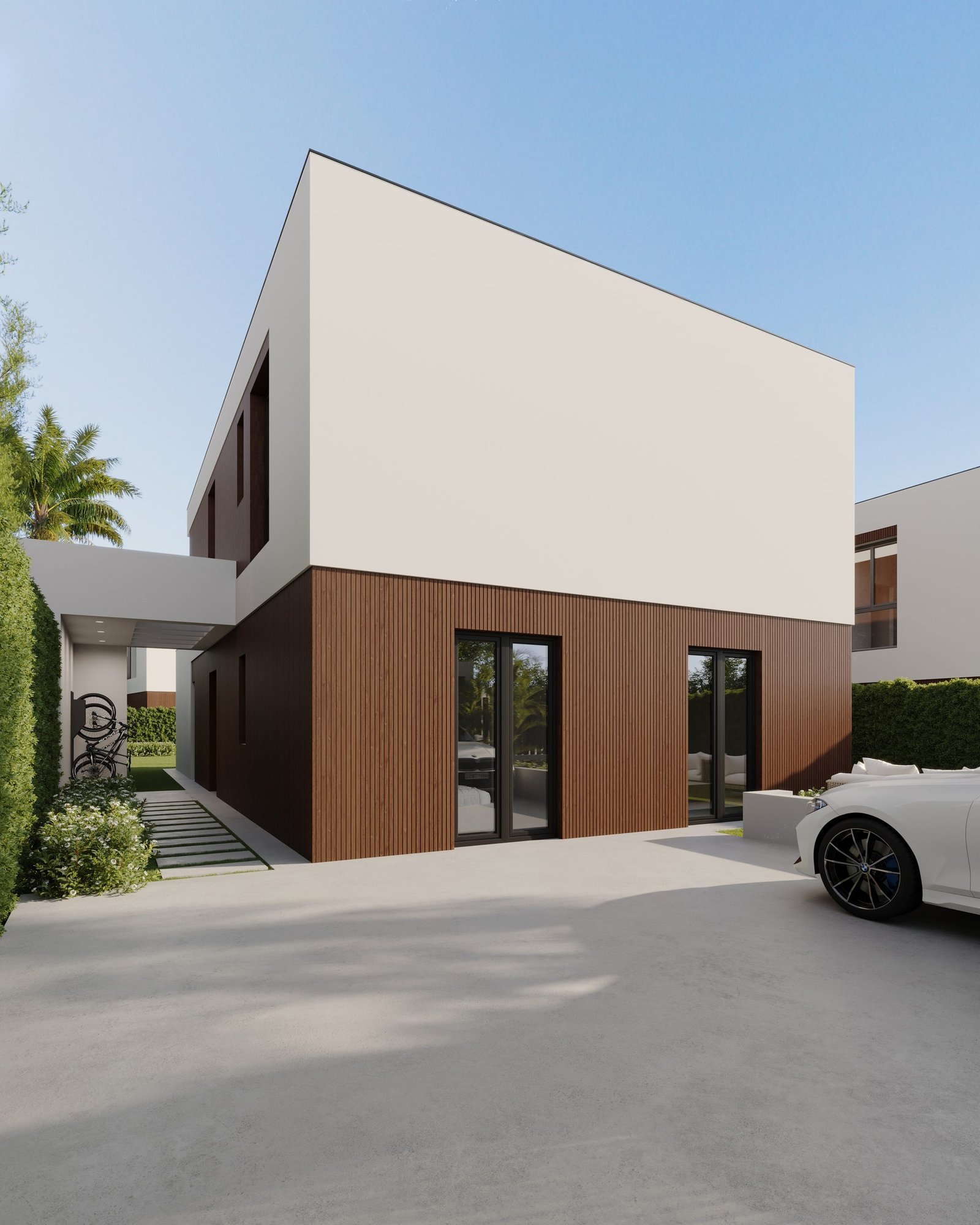Vista aérea 3D de un conjunto residencial de obra nueva (2)