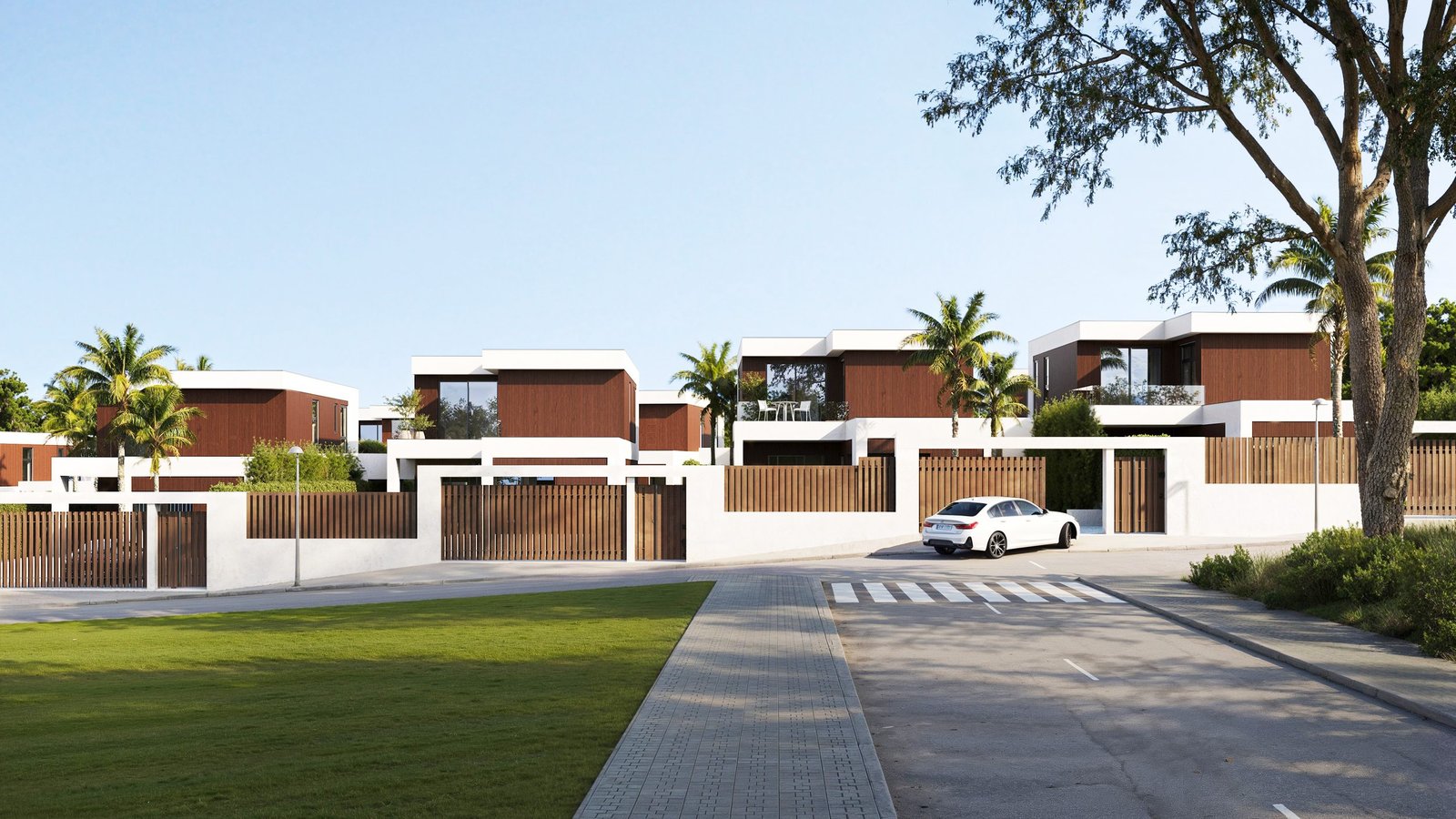 Vista aérea 3D de un conjunto residencial de obra nueva (4)