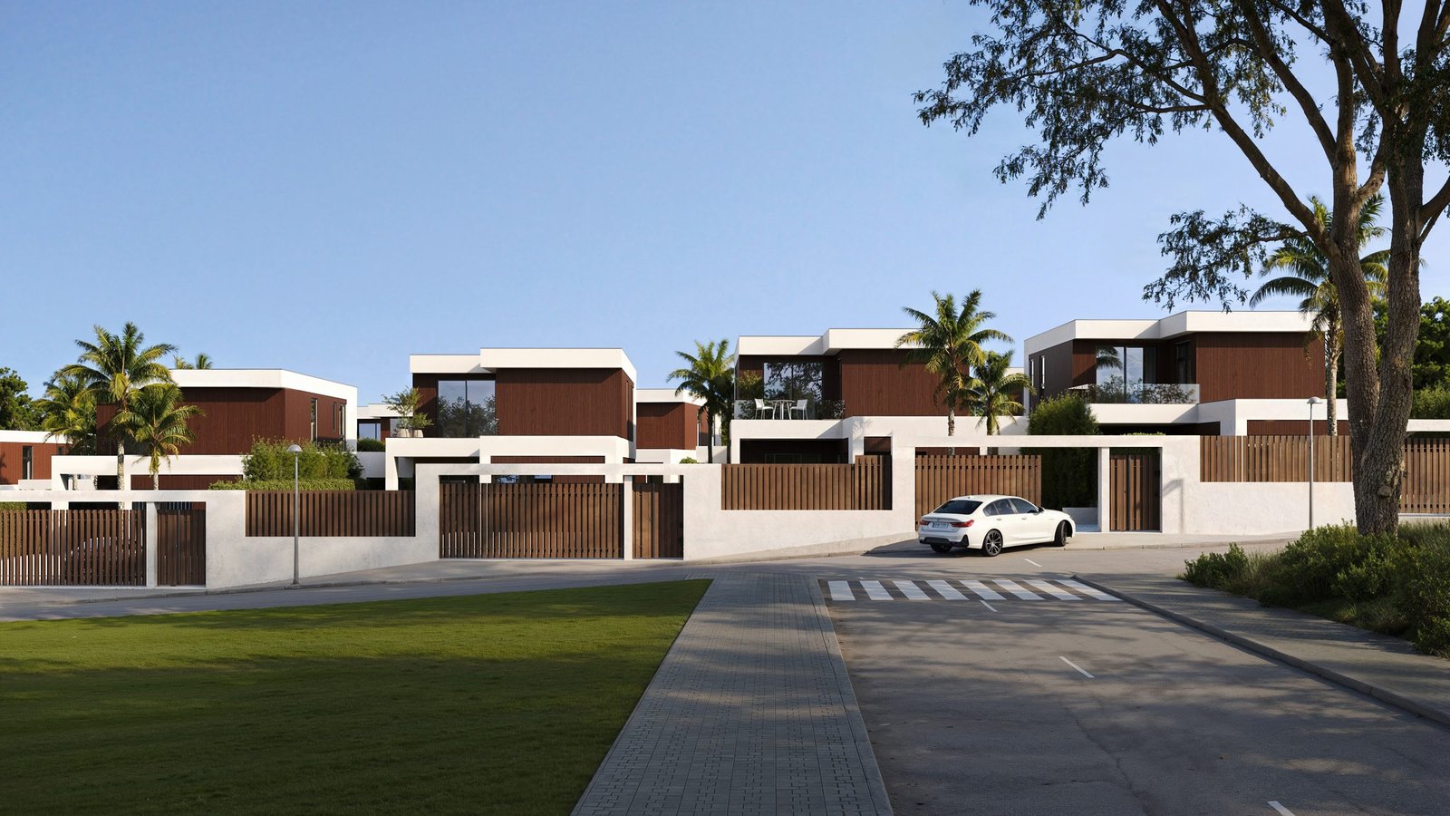 Vista aérea 3D de un conjunto residencial de obra nueva (5)