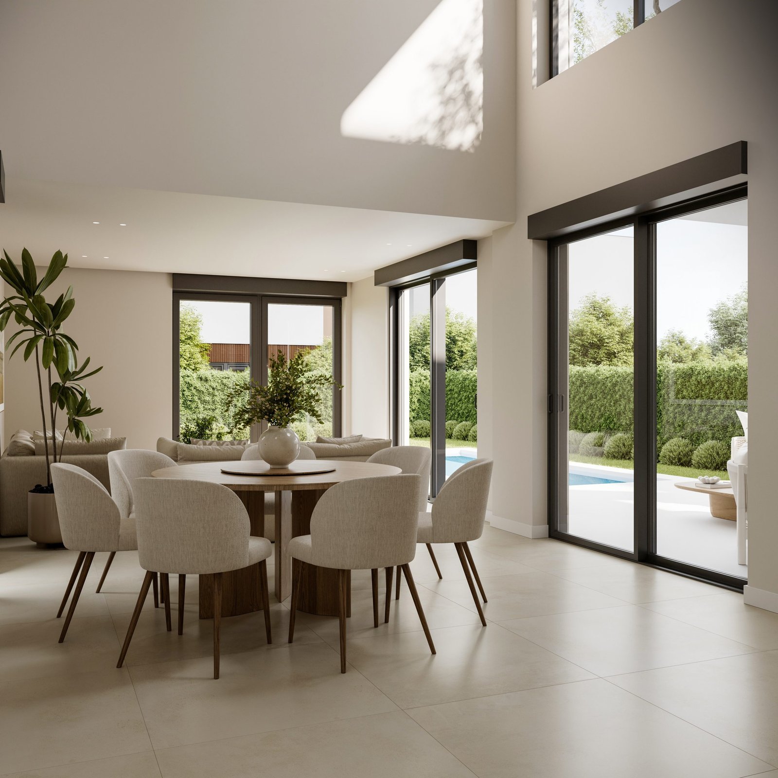 Vista aérea 3D de un conjunto residencial de obra nueva (7)
