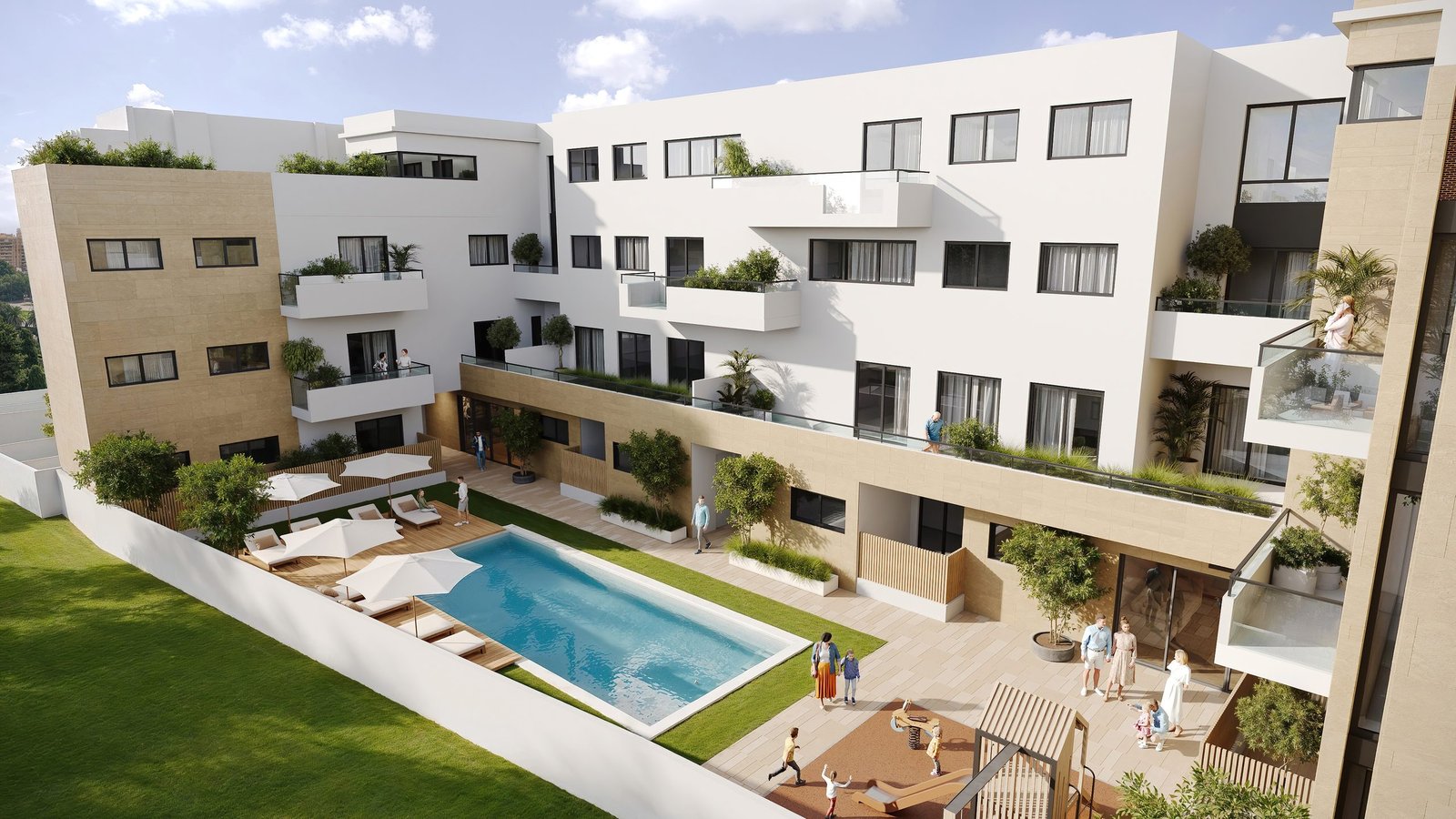 Promoción de obra nueva premium en Sevilla representada en 3D (3)