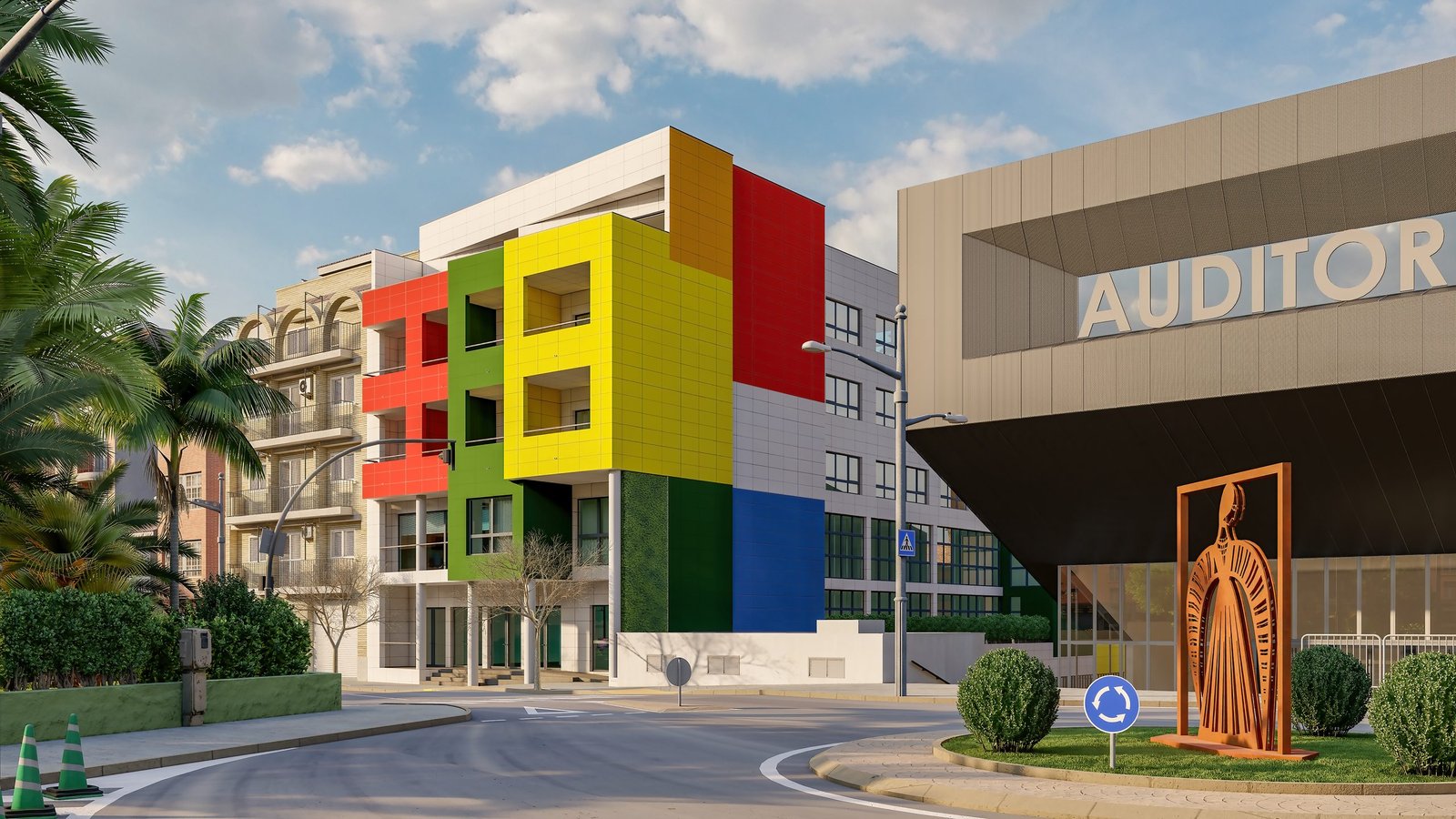 Infografía 3D de un colegio infantil (3)