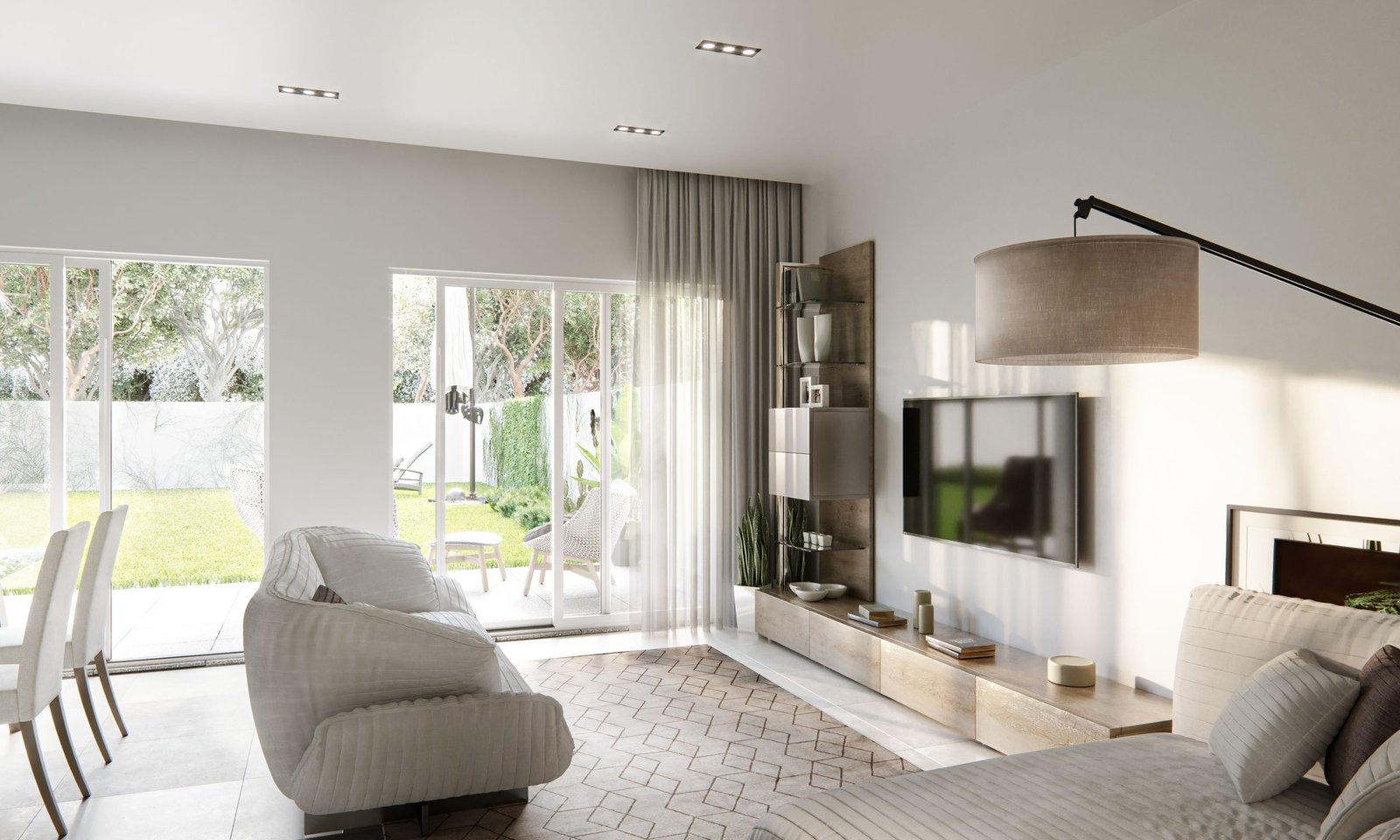 Vivienda de obra nueva de estilo mediterráneo representada en 3D (2)