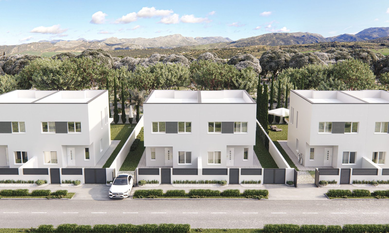 Vivienda de obra nueva de estilo mediterráneo representada en 3D (4)