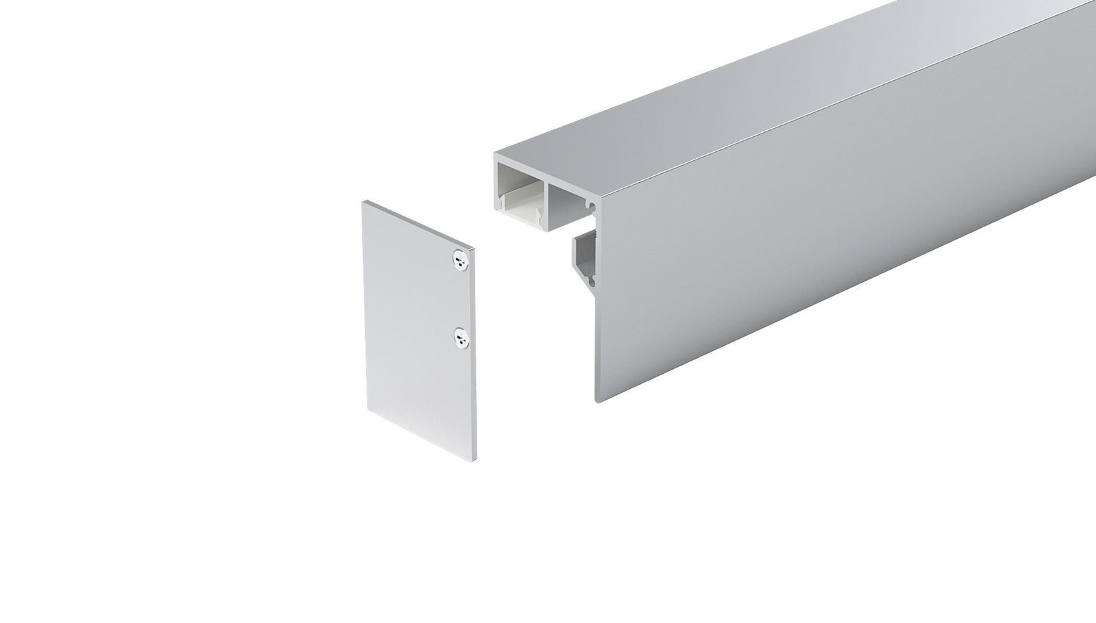 Render de producto de perfilería de iluminación sobre fondo limpio (4)