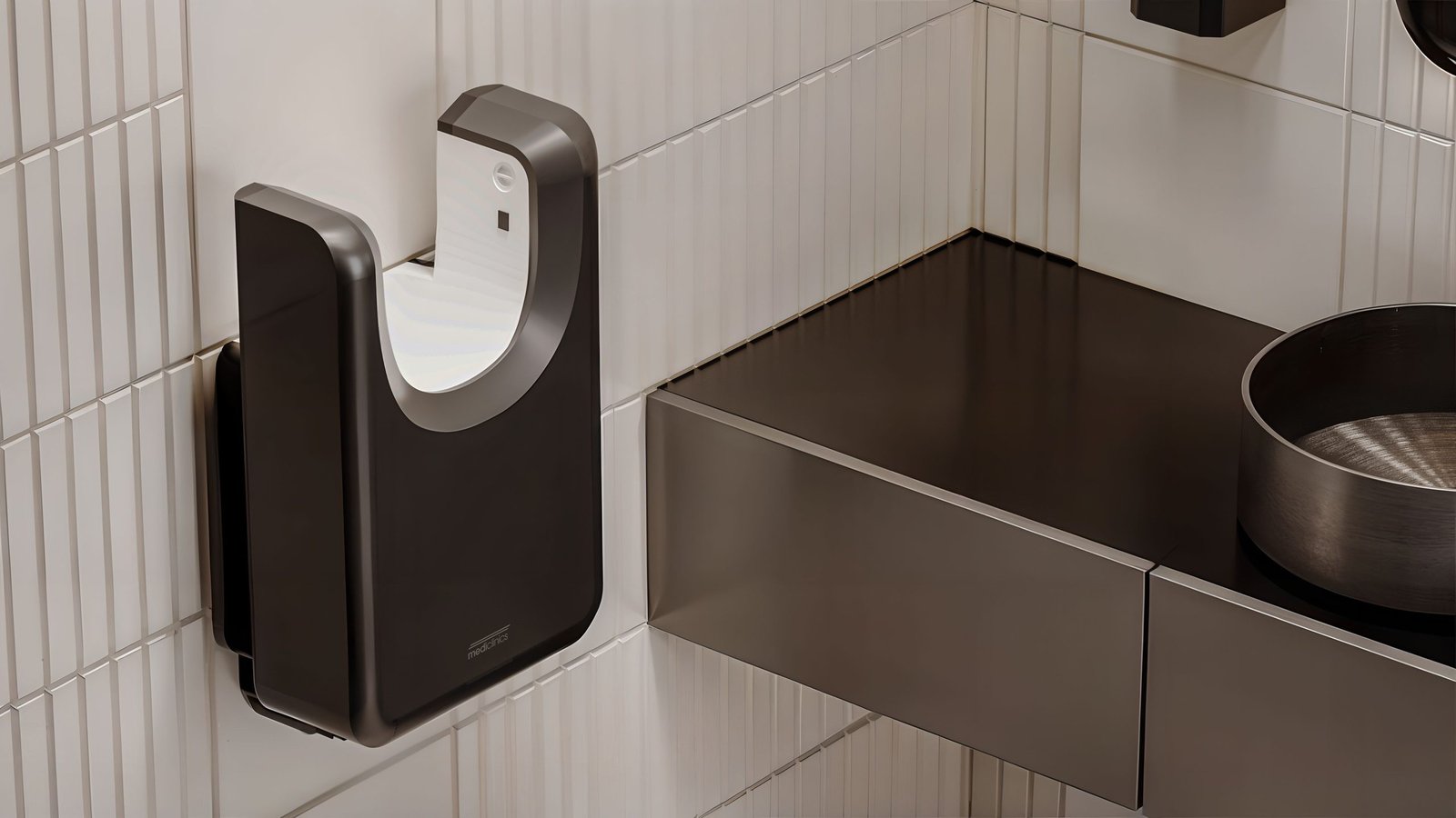 Ambiente de aseo con equipamiento sanitario representado en 3D (3)