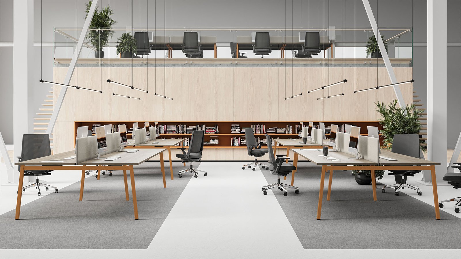 Ambiente de oficina en 3D para catálogo de mobiliario (2)