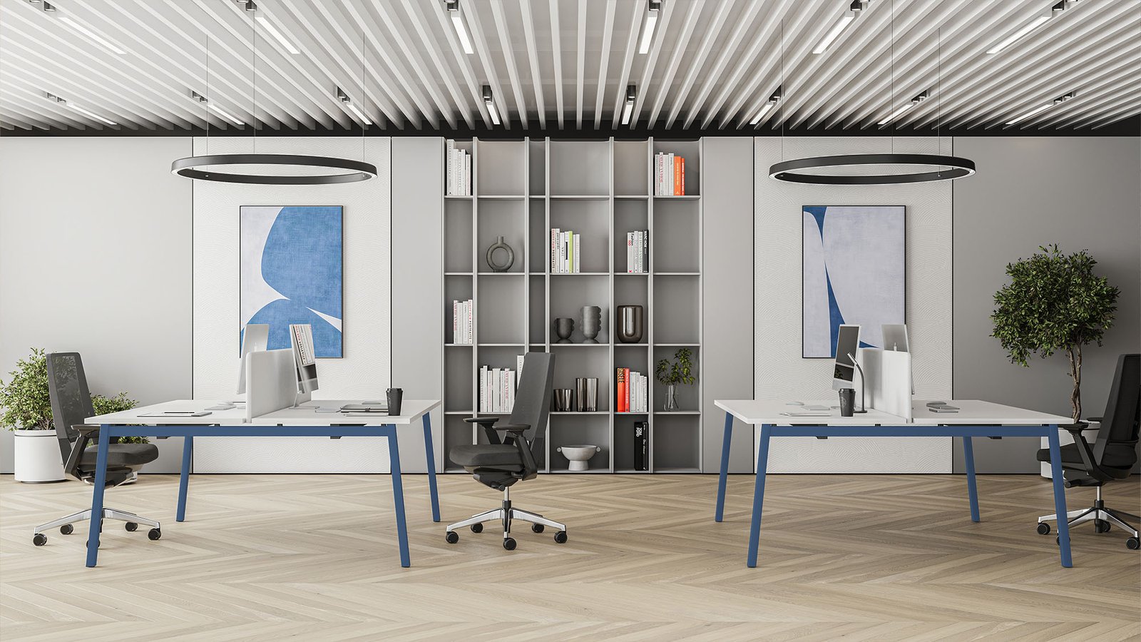 Ambiente de oficina en 3D para catálogo de mobiliario (3)