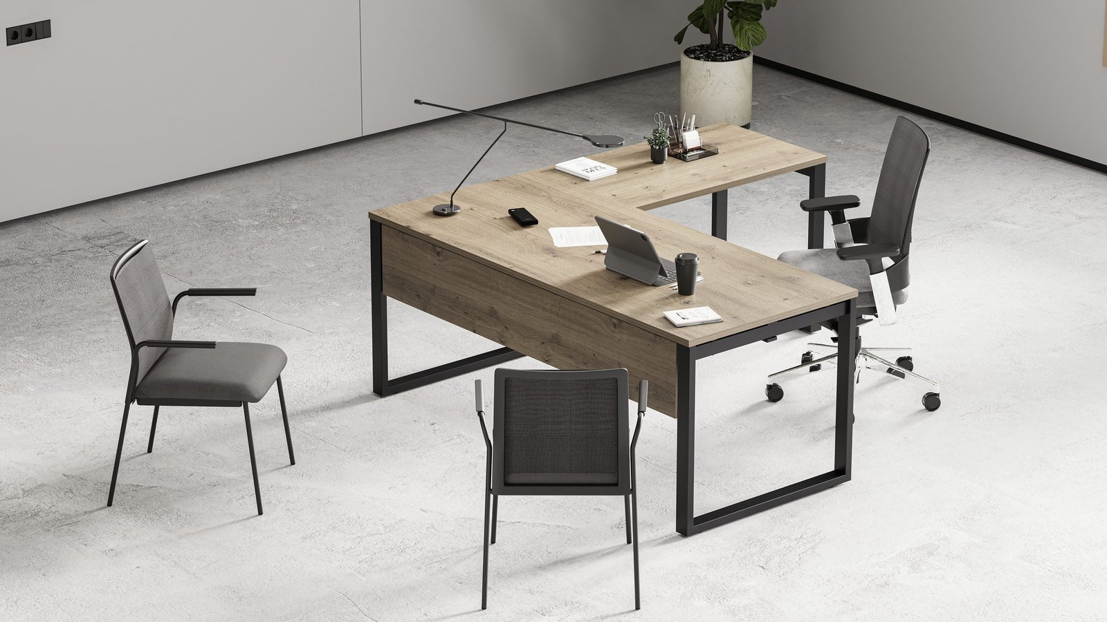 Ambiente de oficina en 3D para catálogo de mobiliario (7)
