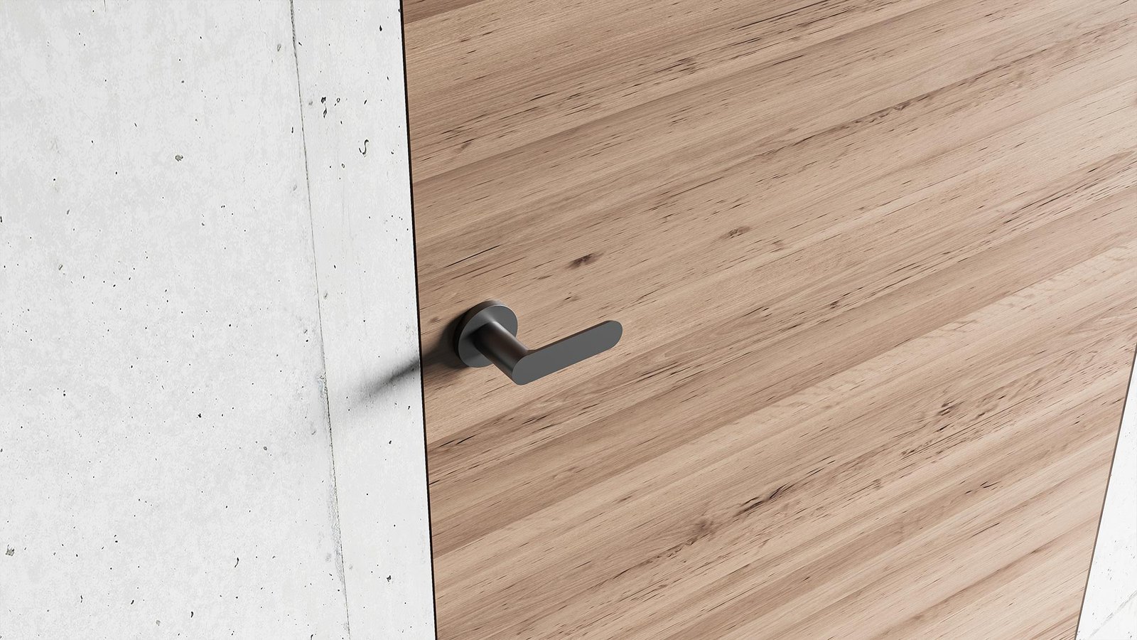 Puerta de interior representada en 3D con su detalle de acabado (2)