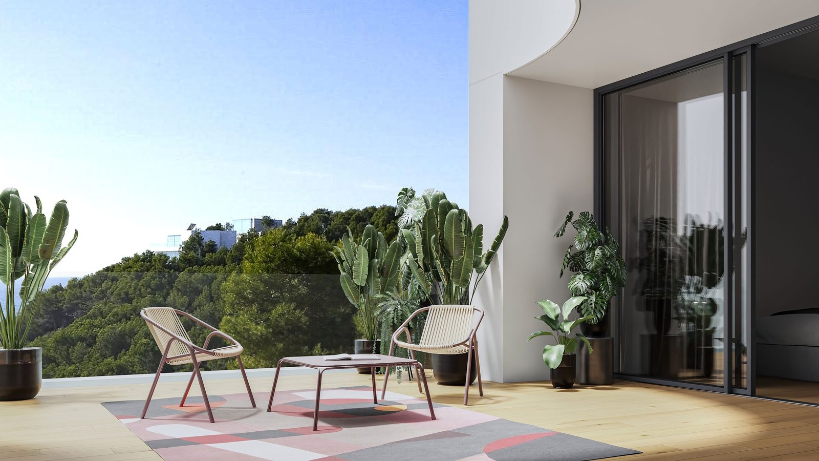 Ambiente de hostelería en 3D para catálogo de mobiliario (4)