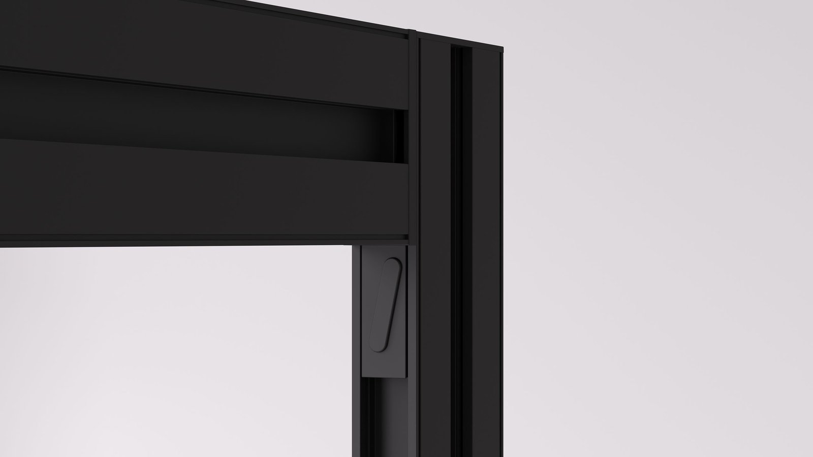 Render de producto sobre fondo blanco de un sistema modular de estantería (8)