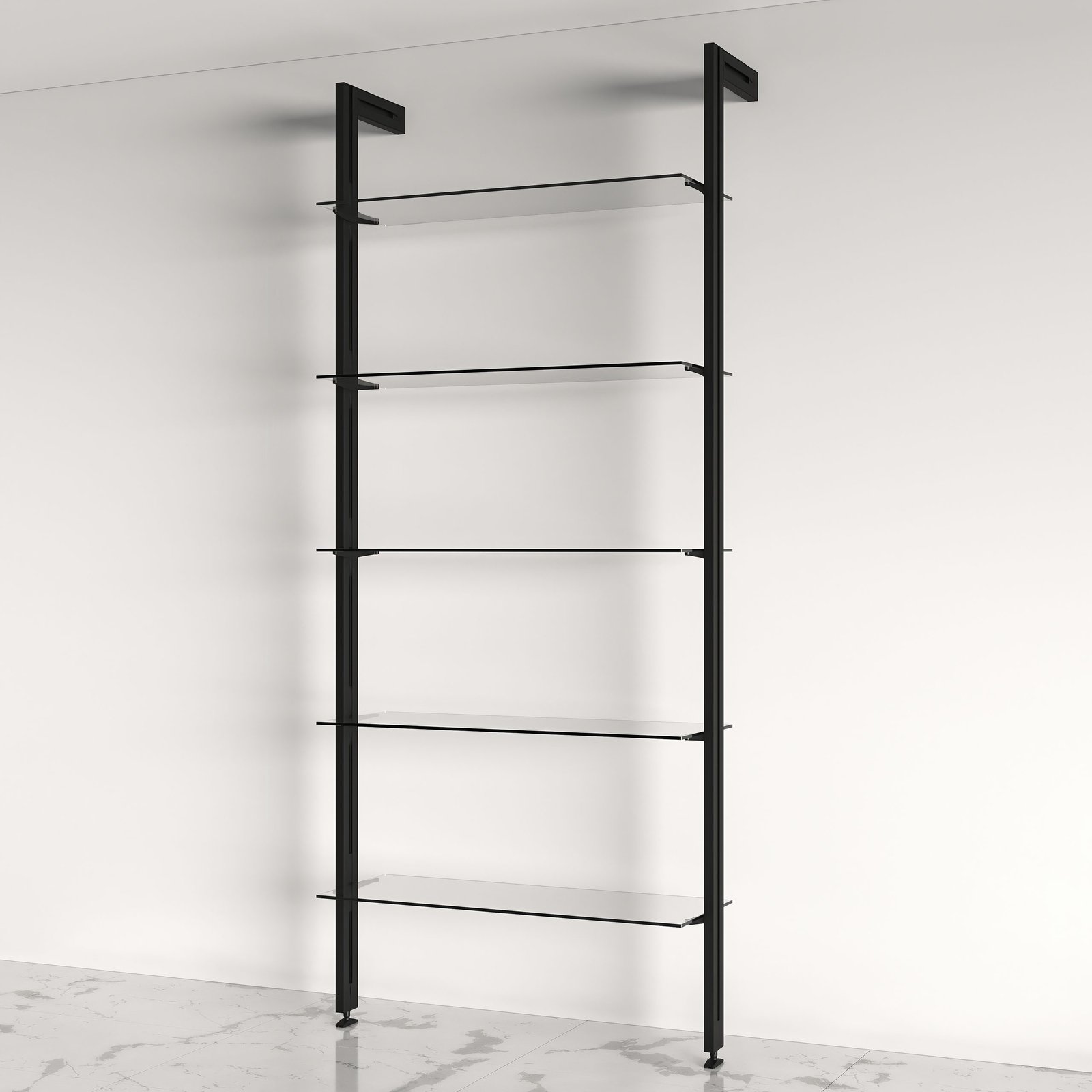 Render de producto sobre fondo blanco de un sistema modular de estantería (14)
